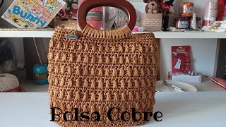 Bolsa de crochê Cobre