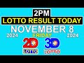 2pm Lotto Result Today November 8 2024 | PCSO Swertres Ez2