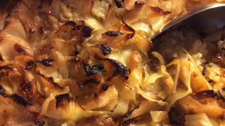 Kaalilaatikko, helppo ja halpa. Cabbage oven baked, easy and cheap