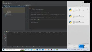 Get Battery notifications at regular intervals using python script