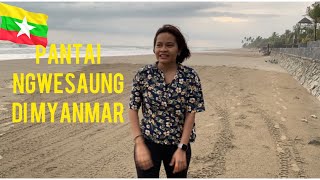 BEACH IN MYANMAR | PANTAI NGWE SAUNG DI MYANMAR | NGWESAUNG BEACH | PATHEIN CITY | #myanmarbeach