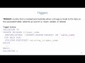 Advanced SQL: SQL/PSM Routines (Triggers)