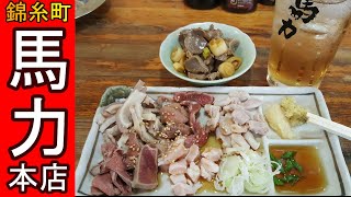 【昼飲み】錦糸町【馬力　本店】さんで名物生ホルモン刺盛を昼から馬力ハイでやっつけたっていうお話♪