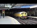 London Underground Battery Locomotives L46 and L17 passing Bow Road