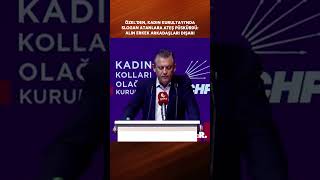 Özgür Özel slogan atanları salondan dışarı çıkarttı: Erkeklere burayı provoke ettirmem