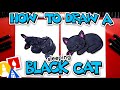 How To Draw A Sleeping Black Cat