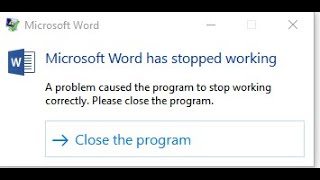 Fix Microsoft Word Is Not Responding On Windows 10