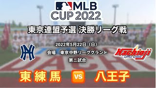 AIGプレゼンツ MLBCUP2022 東京連盟予選 決勝リーグ戦