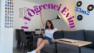 ÖĞRENCİ EVİM 🏡🌸 | 33m2 1+1 EV TURU | (bol kahkahalı, bol faydalı bir video)