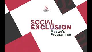 Welcome to the Master's Degree Programme in Social Exclusion