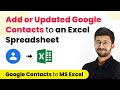 How to Automatically Add New Contacts in Google Contacts to MS Excel - Google Contact to MS Excel
