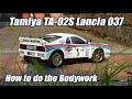 Tamiya TA02S Lancia 037 Bodywork Build Guide Incl. How to Apply the Martini Stripes