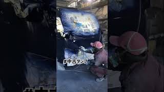 紺に全塗装仕上げです。#youtubeshorts #automobile #used #ダンプ #トラック #2t #小型 #塗装 #職人 #イスズ #エルフ #トラック123 #大阪 #関西