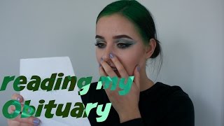 READING MY OBITUARY