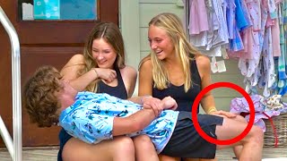 Laying On Strangers Prank!