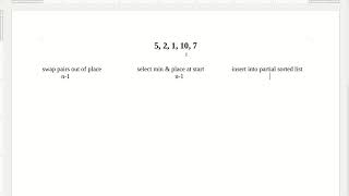 Bubble, Selection, & Insertion Sort part 2