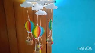 உங்க பசங்களுக்கு பிடித்த theme la நீங்களே செய்யலாம் mobile hanging/hot air balloon theme