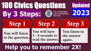 Practice to Answer the 100 Civics Questions for US Citizenship Interview 2023 (Full USCIS Answers)