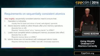 CppCon 2016: Hans Boehm “Using weakly ordered C++ atomics correctly