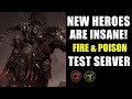 NEW heroes are insane. TEST SERVER all skills Fire & Poison | Dragonheir Silent Gods Top tier list