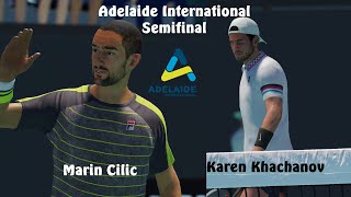 Adelaide International 2023 | Marin Cilic vs Karen Khachanov | Semifinals | AO Tennis 2