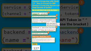 Quantum Computing with Qiskit 1.0 - How to Connect to IBM Quantum System and Read Number of Qubits?