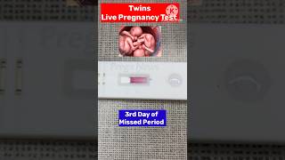 Twins LIVE Pregnancy Test #pregnant #pregnancytest #shorts