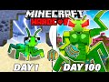 I Survived 100 Days as a MANTIS in HARDCORE Minecraft!