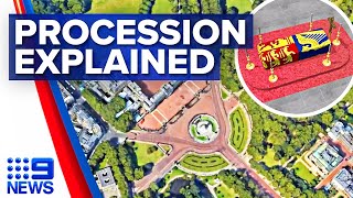 How the Queen's coffin procession will unfold: Route explained | 9 News Australia