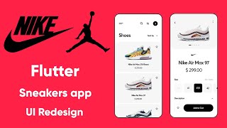 Flutter Nike Sneakers app UI Redesign | Speed Code