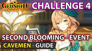 Genshin Impact - How To Complete - Cavemen Challenge 4 Guide  - Second Blooming Event Day 4