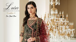 Farasha Lueur Unstitched Luxury Net \u0026 Chiffon Collection 2023 | Farasha new luxury collection'23