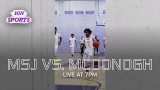 MSJ Varsity Basketball vs McDonogh