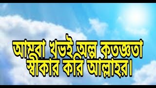 আমরা খুভই অল্প কৃতজ্ঞতা স্বীকার করি আল্লাহর।