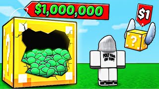 $1 Vs $1,000,000 LUCKY BLOCKS In Roblox Bedwars..