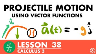 Projectile Motion Using Vector-Valued Functions | Calculus 3 Lesson 38 - JK Math