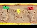 Dinosaur Sandbox Mermaid Playtime Stop Motion Playdough Cartoon video for kids