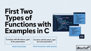 Void Functions and Void Functions with Parameters in C | C Full Course | College Coders