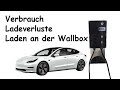 Tesla Model 3 SR+ Verbrauch und Ladeverluste an der Wallbox