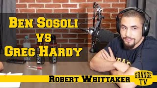 Robert Whittaker picks Ben Sosoli vs Greg Hardy at UFC on ESPN 6