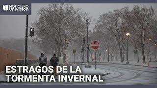 Accidentes y apagones: primeros estragos de la tormenta invernal que azota el centro y este de EEUU