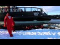 getting off the sampo icebreaker for a swim