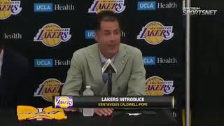 Rob Pelinka comparing KCP to bread falling from heaving to starving Israelites
