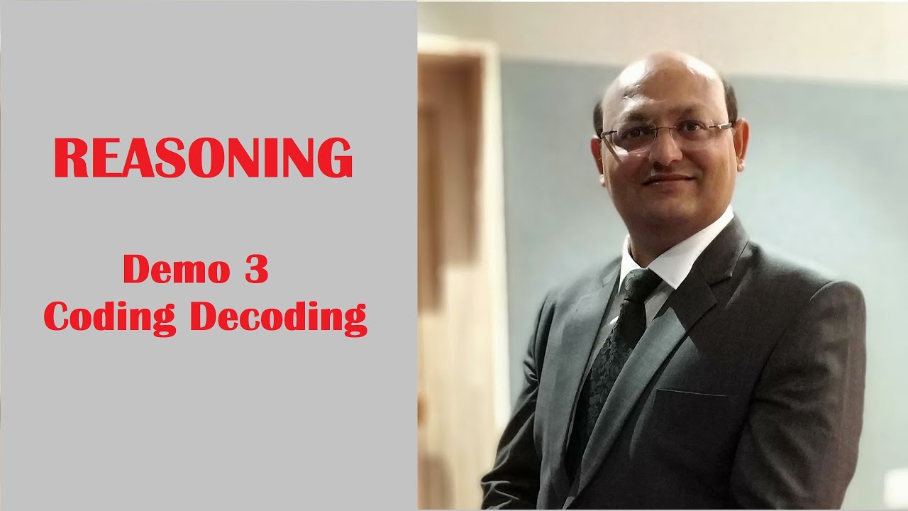 Reasoning Demo 3 Coding Decoding By Amrish Sir Youtube