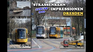 Straßenbahn Dresden - Straßenbahn Impressionen - Januar 2022