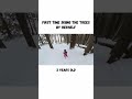 2 Year Old Skis Trees  Father Daughter Skiing #cute #toddler #dad