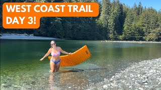 A Lighthouse, Sea Stacks & Floating on Walbran Creek: West Coast Trail Day 3, Crab Shack to Walbran