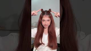 Cat Ear Hairstyles tutorial 😻🐈 Hope you guys like it 🥰🫶🏻 #hairtutorial #short #hairstyles