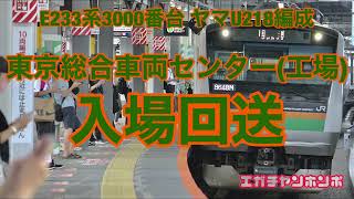 【TK入場】210728 E233系3000番台 ヤマU218編成 東京総合車両センター(工場)入場回送