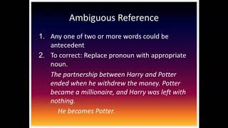 Clear Reference-Ambiguous References